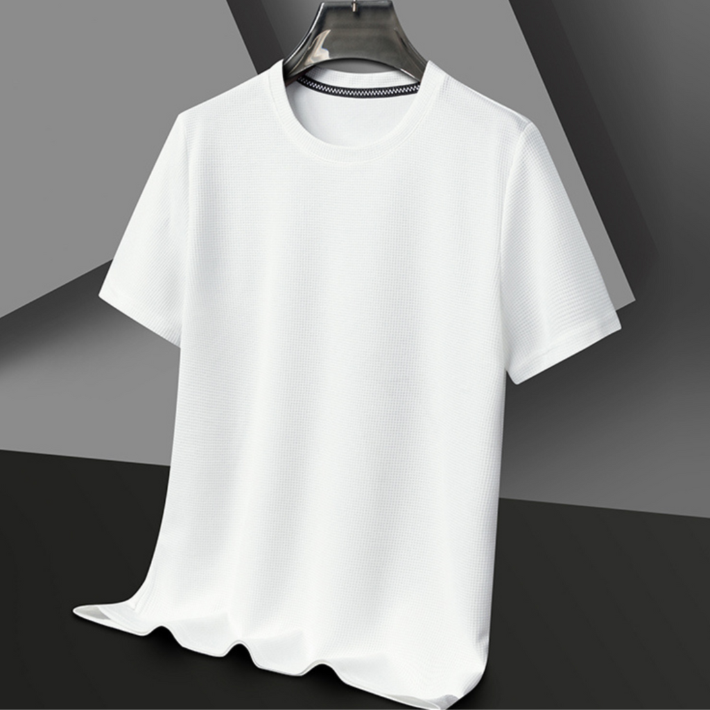 טי-שרט משוחרר מבד וופל נושם