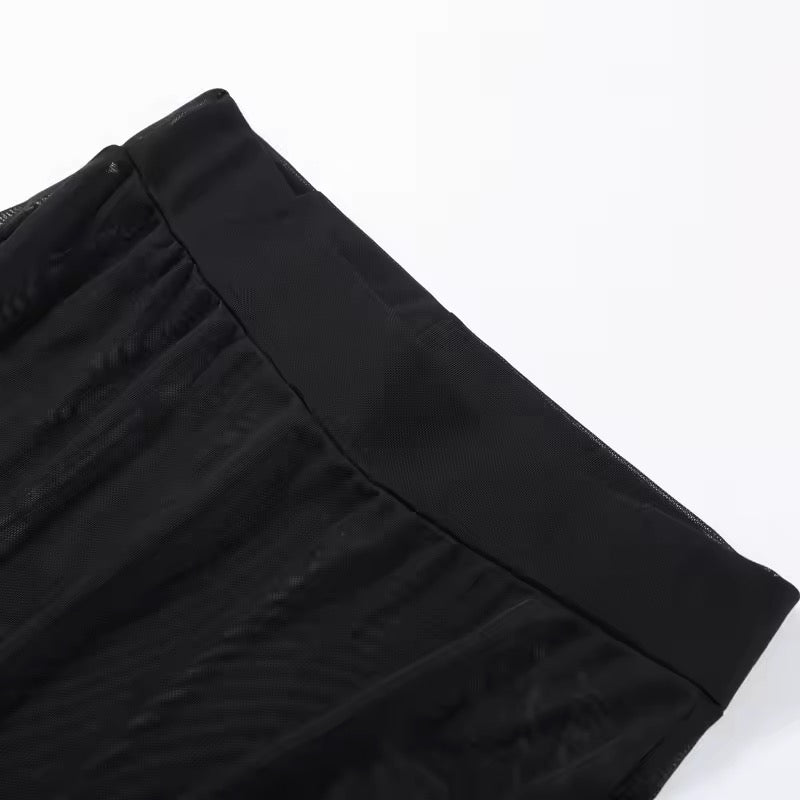 סט שני חלקים אלגנטי בלייזר וחצאית מקסי שיפון - אנסטסיה