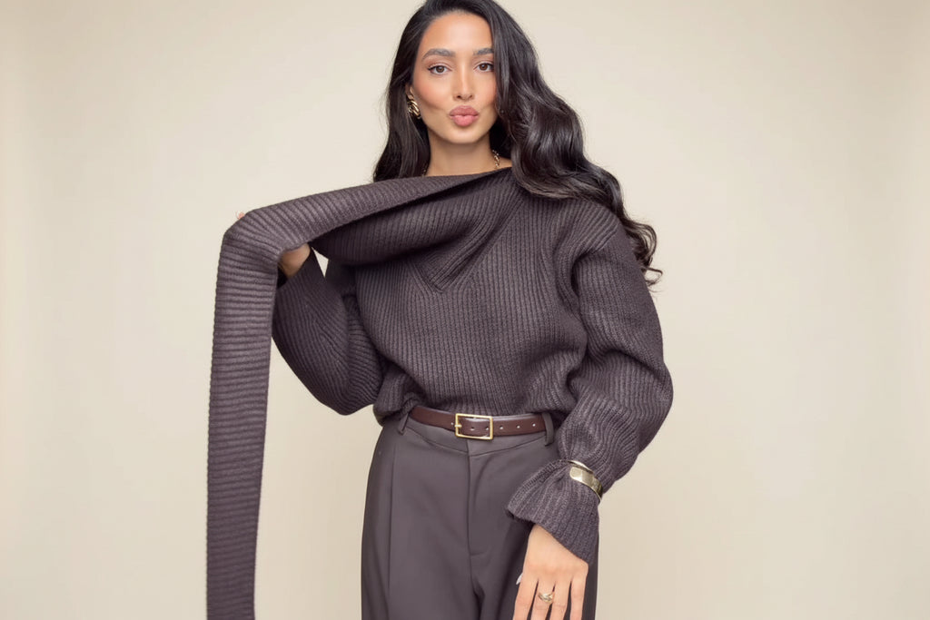 סוודר חורפי אלגנטי - דגם מיאל