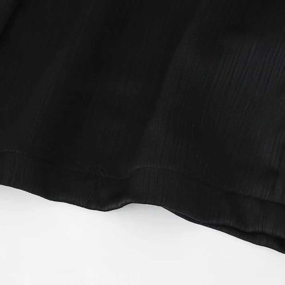 חליפת שני חלקים בד קרפ מבריק נעים מכנסיים ארוכים ובלייזר - ריקה