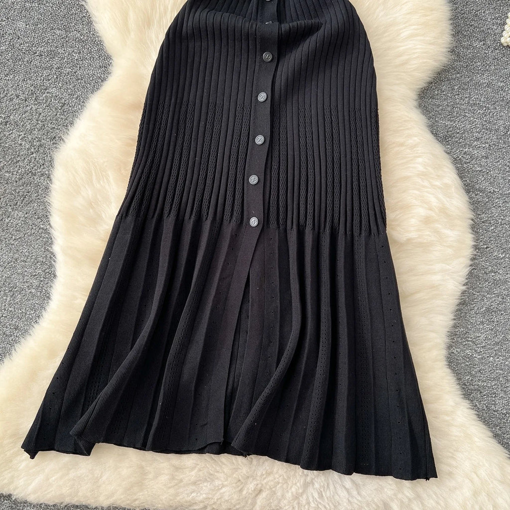 שמלת מקסי סריג אלגנטית - דגם שירי