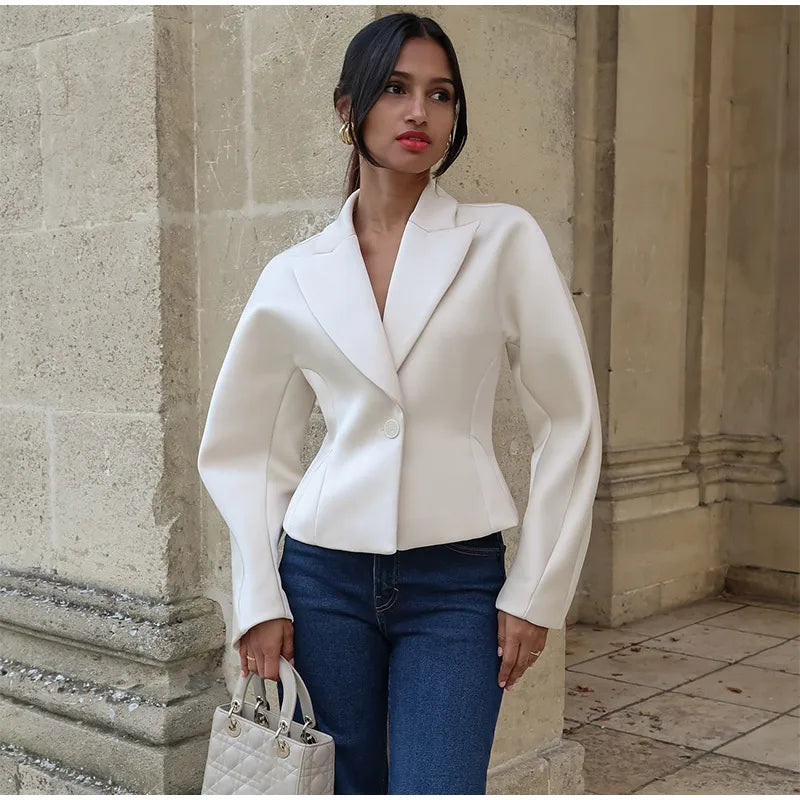 חליפת משי שני חלקים מחויטת מכנסיים ובלייזר - מורל