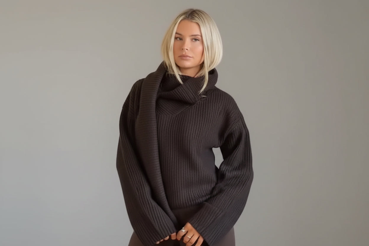 סוודר חורפי אלגנטי - דגם מיאל