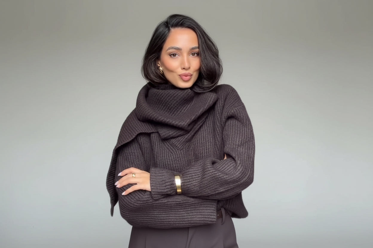 סוודר חורפי אלגנטי - דגם מיאל