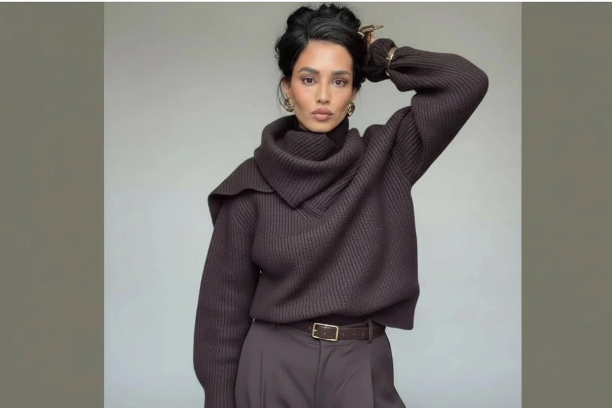 סוודר חורפי אלגנטי - דגם מיאל