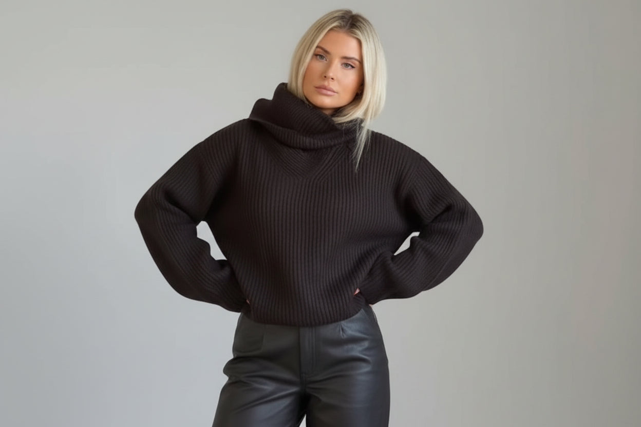 סוודר חורפי אלגנטי - דגם מיאל